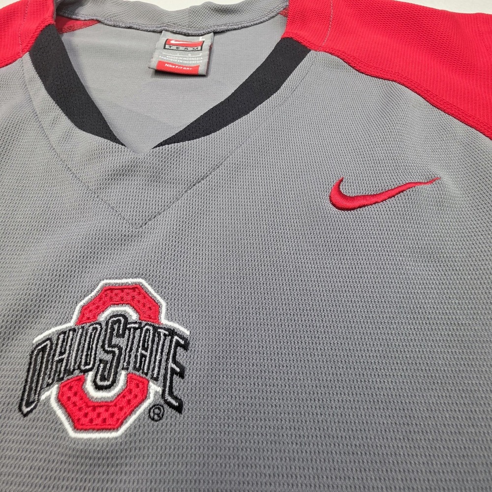Vintage Nike Ohio State Buckeyes Sleeveless Shirt NikeFIT Mens L Team Issue